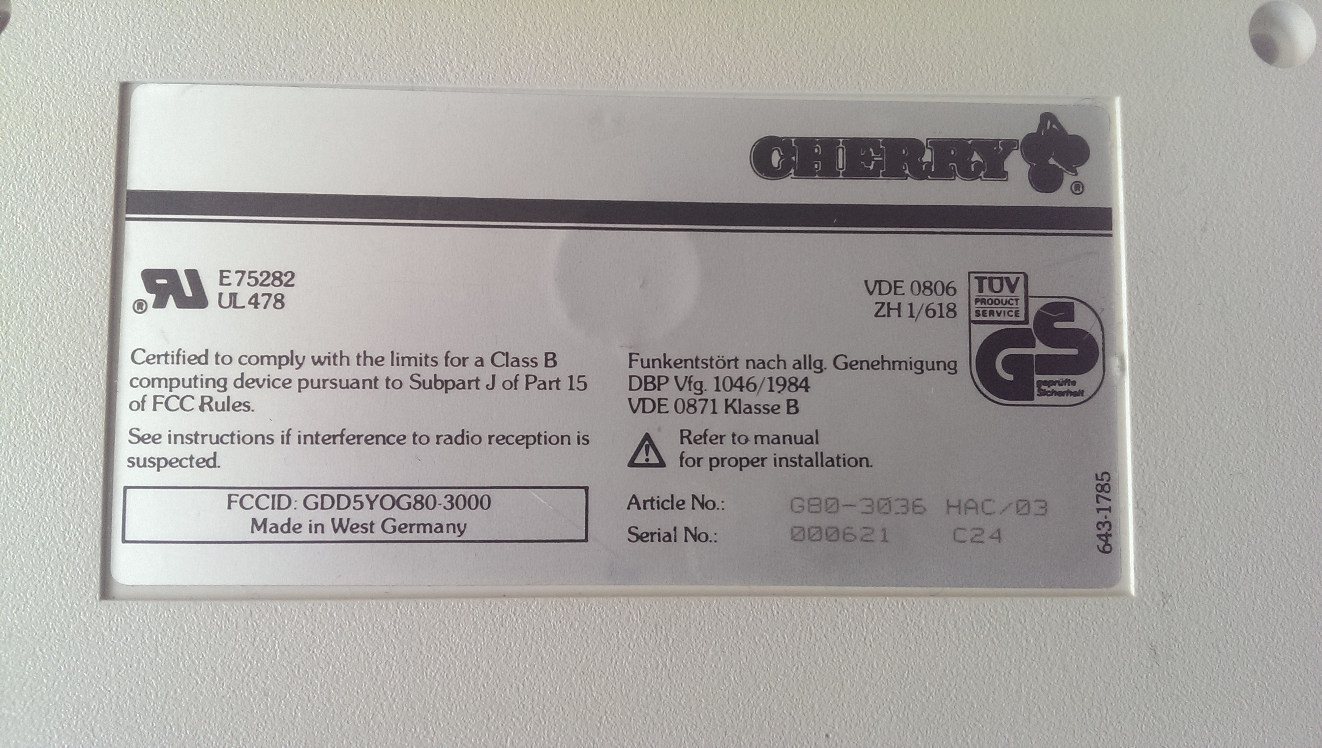 G80-3036 HAC