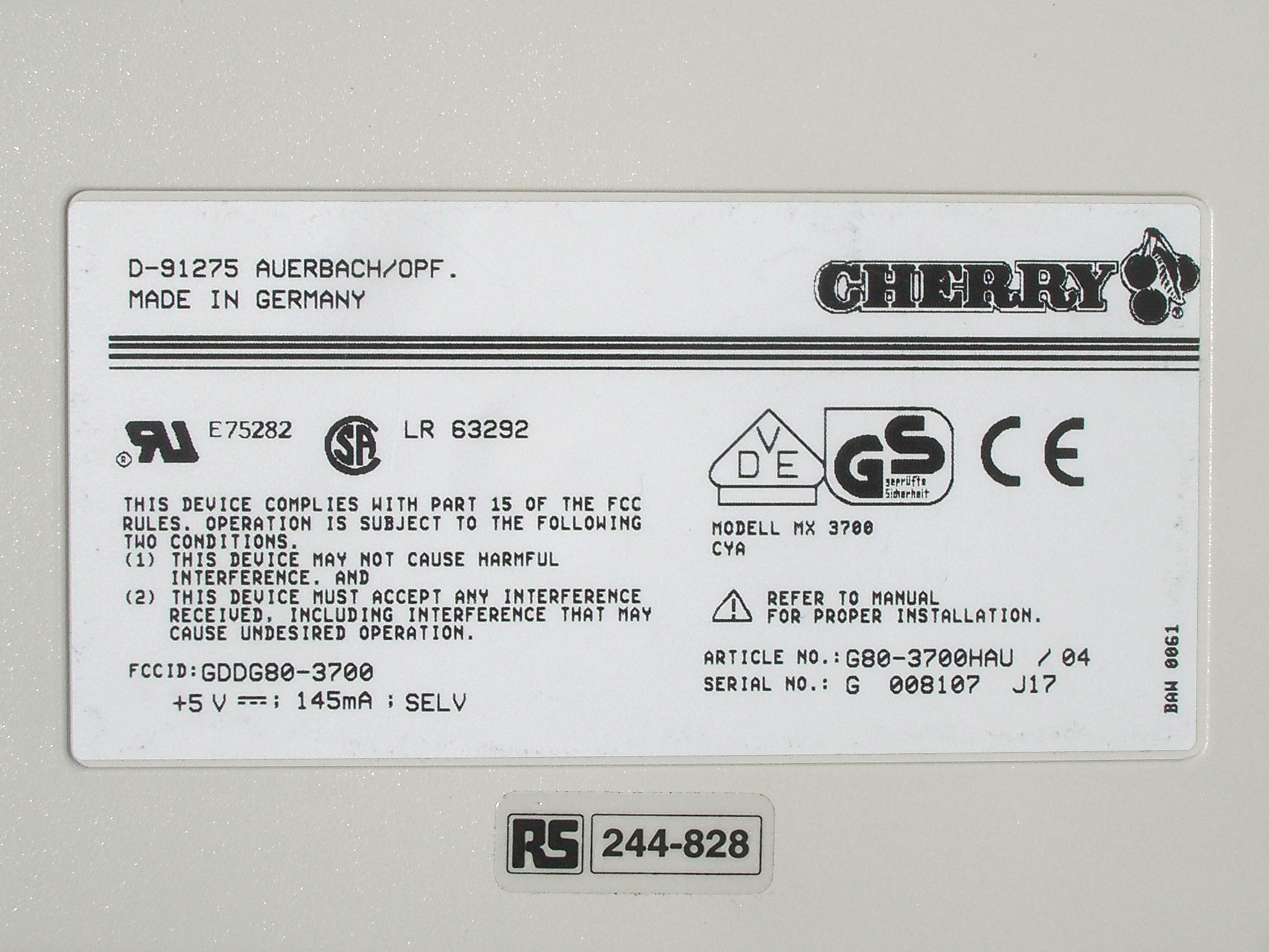 G80-3700 HAU