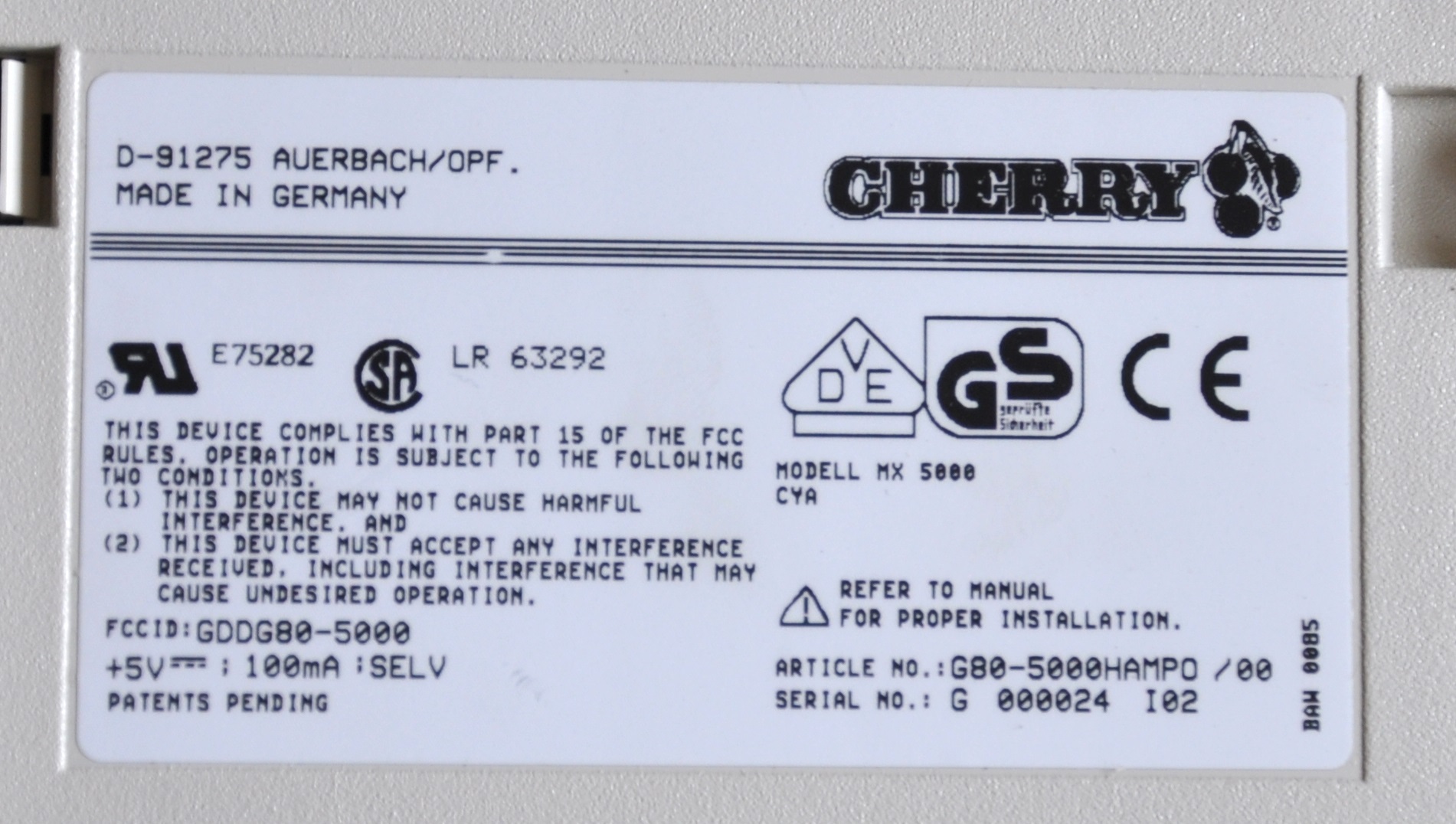 G80-5000 HAMPO