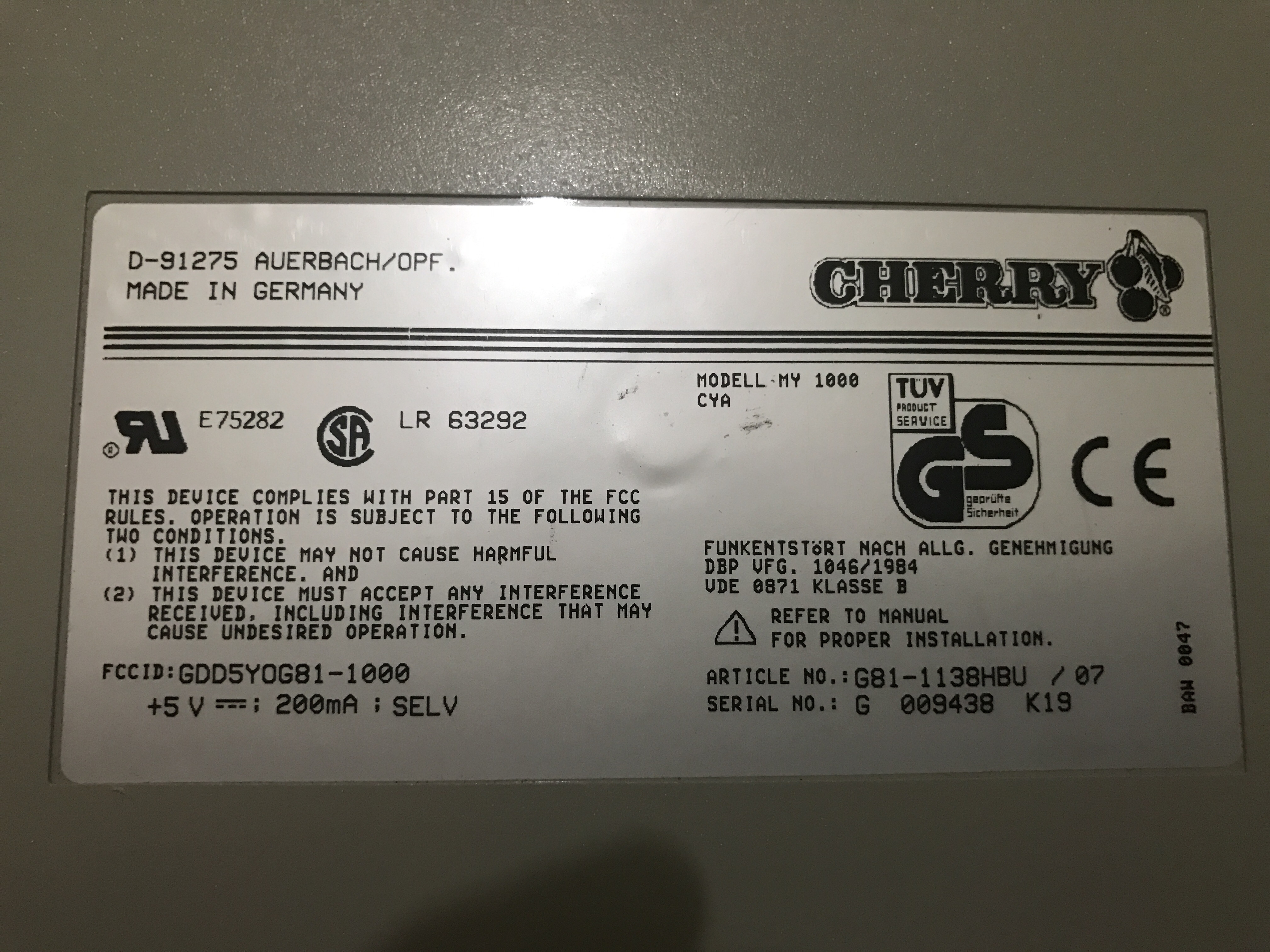 G81-1138 HBU/07