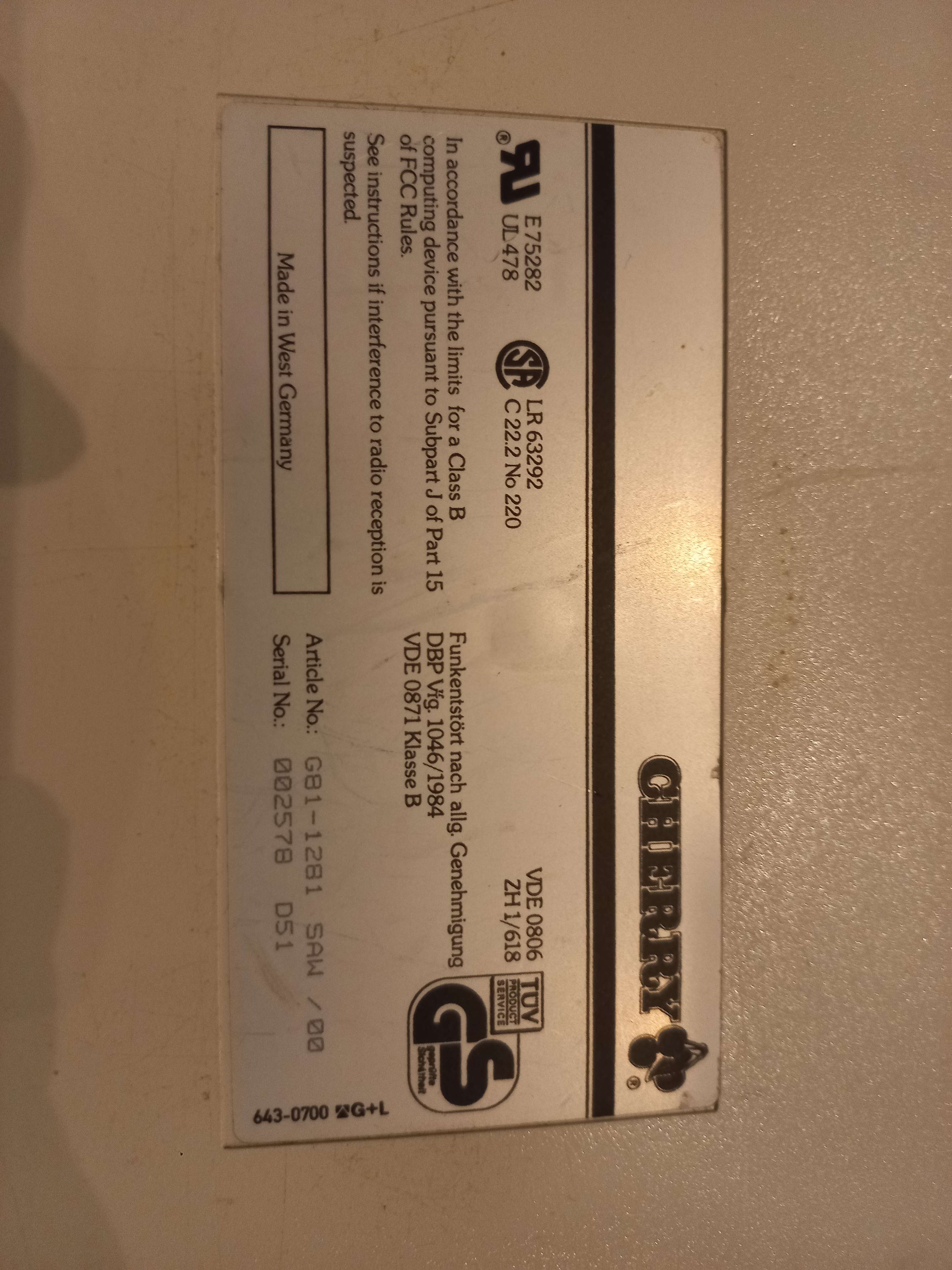 G81-1281 SAW Zenith