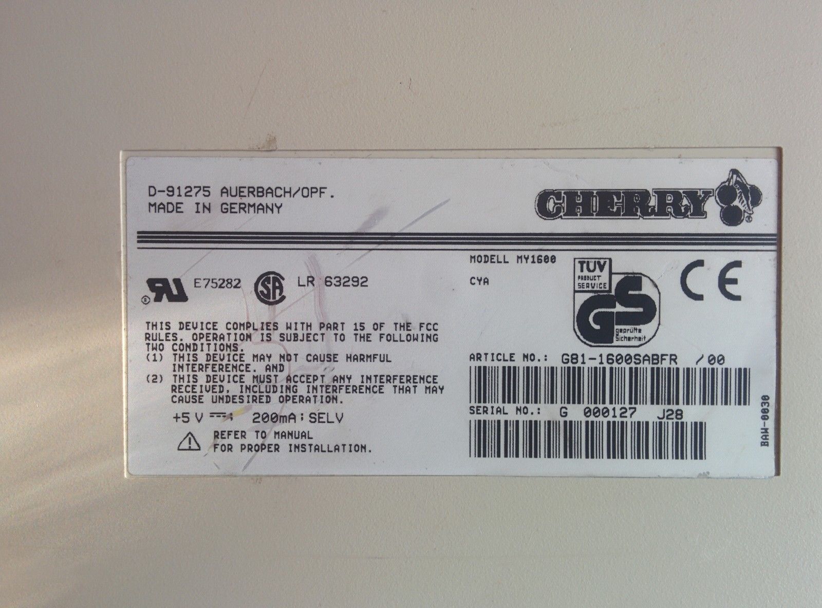 G81-1600 SABFR