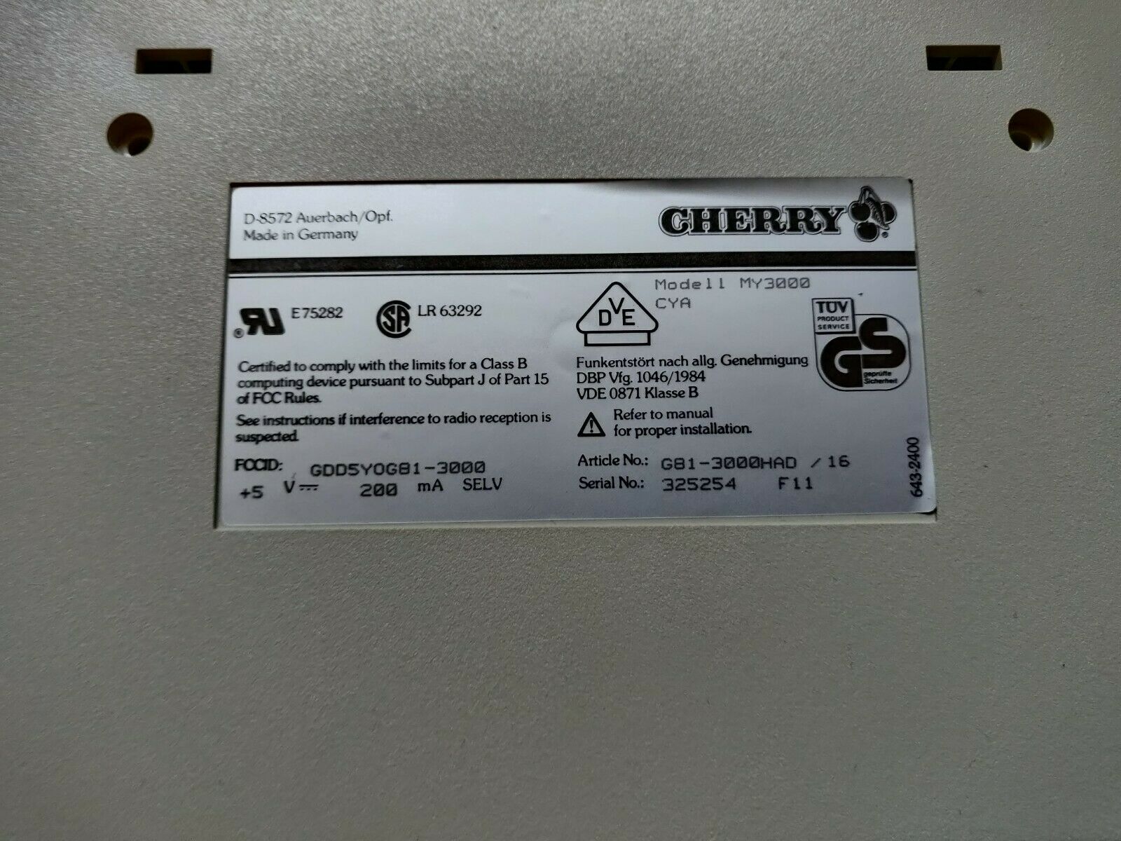 G81-3000 HAD