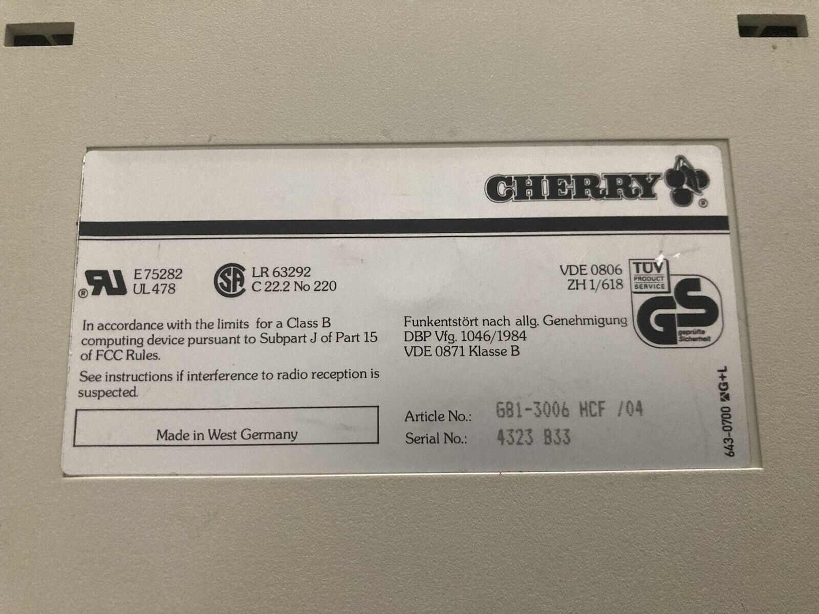 G81-3006 HCF