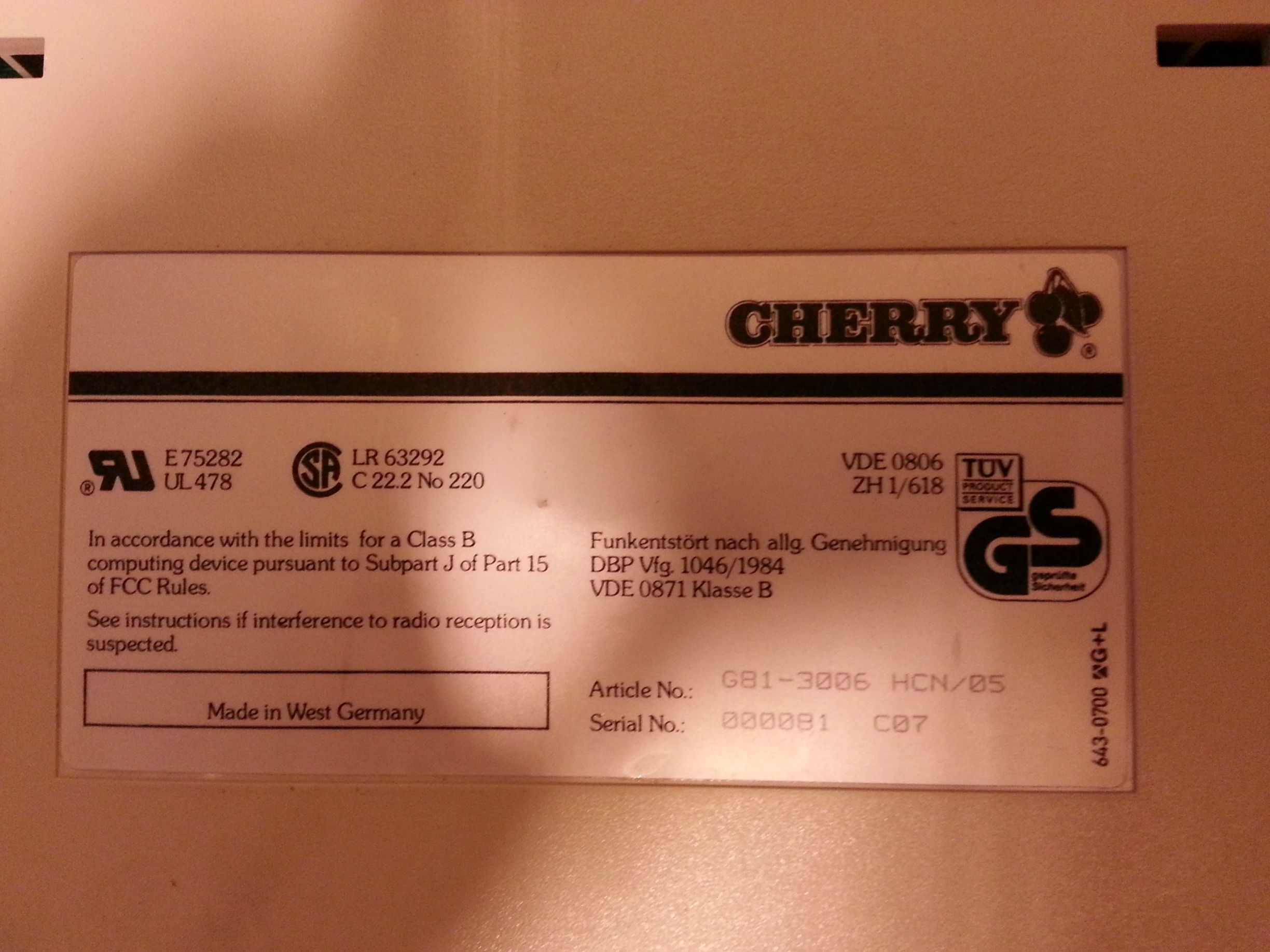 G81-3006 HCN