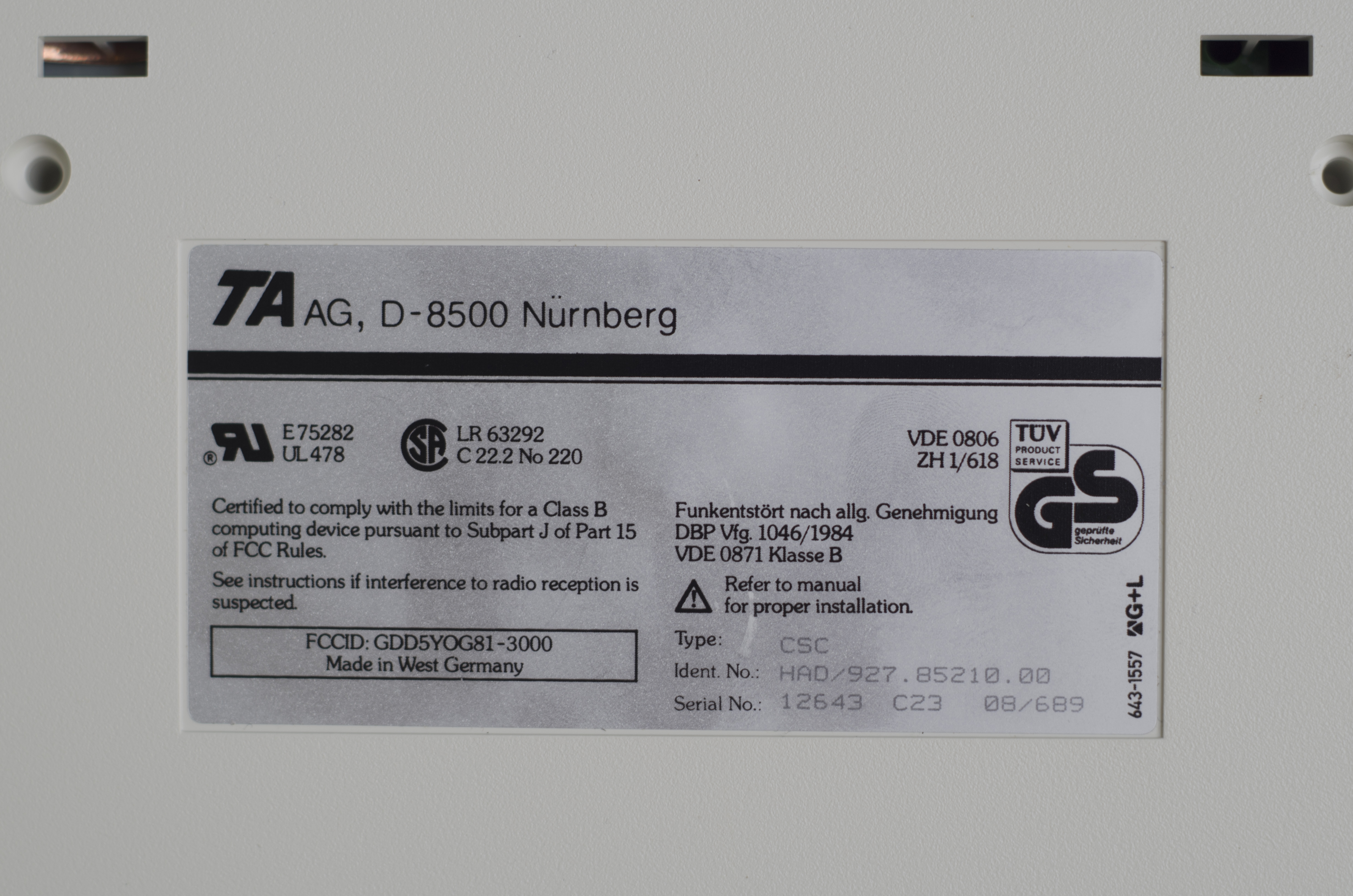 G81-3011 HAD