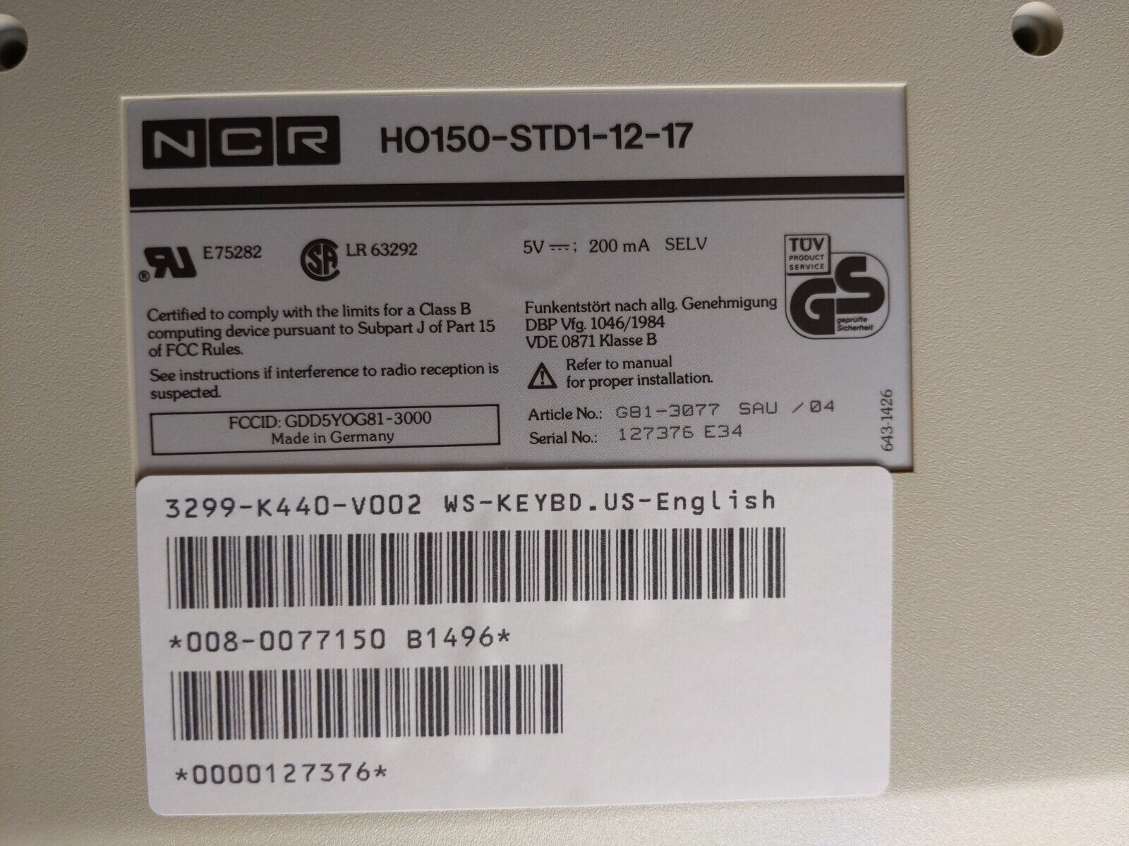 G81-3077 SAU