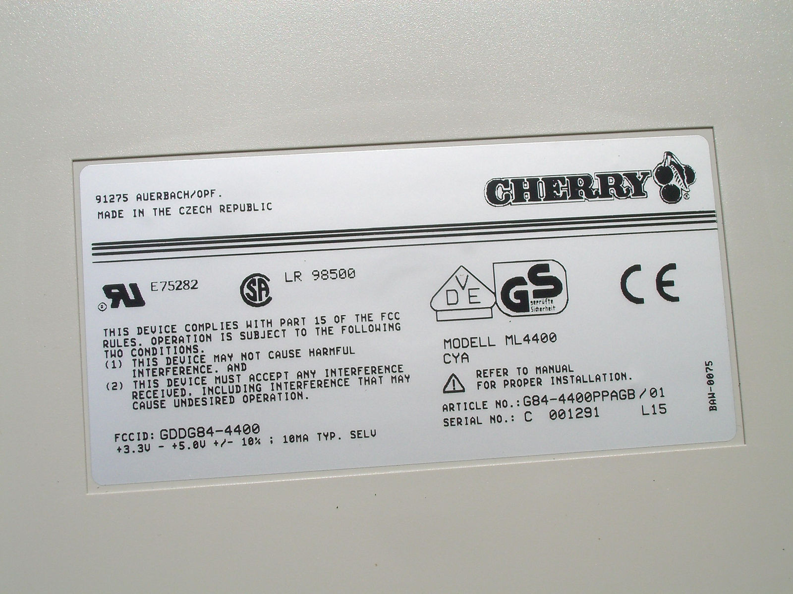 G84-4400 PPAGB